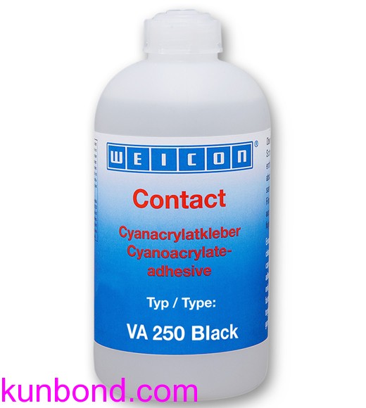 IMPA 815260，WEICON Contact Cyanoacrylate Adhesives，VA 250 Black瞬干胶，500g